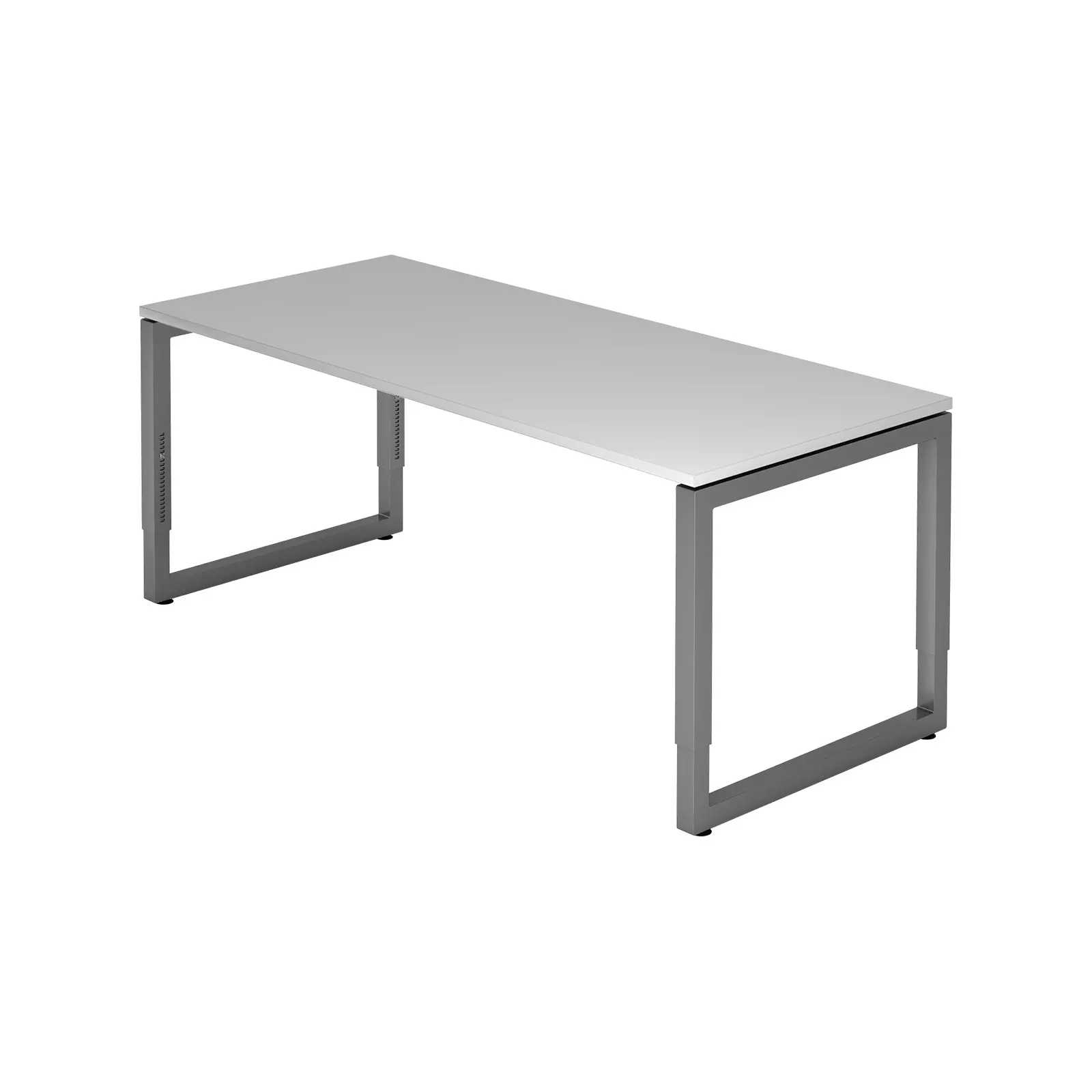 Hammerbacher Schreibtisch R-Serie 180x80 cm Grau Gestellfarbe Graphit Produktbild Frontansicht Hammerbacher Schreibtisch R-Serie 180x80 cm Grau Gestellfarbe Graphit Produktbild Frontansicht
