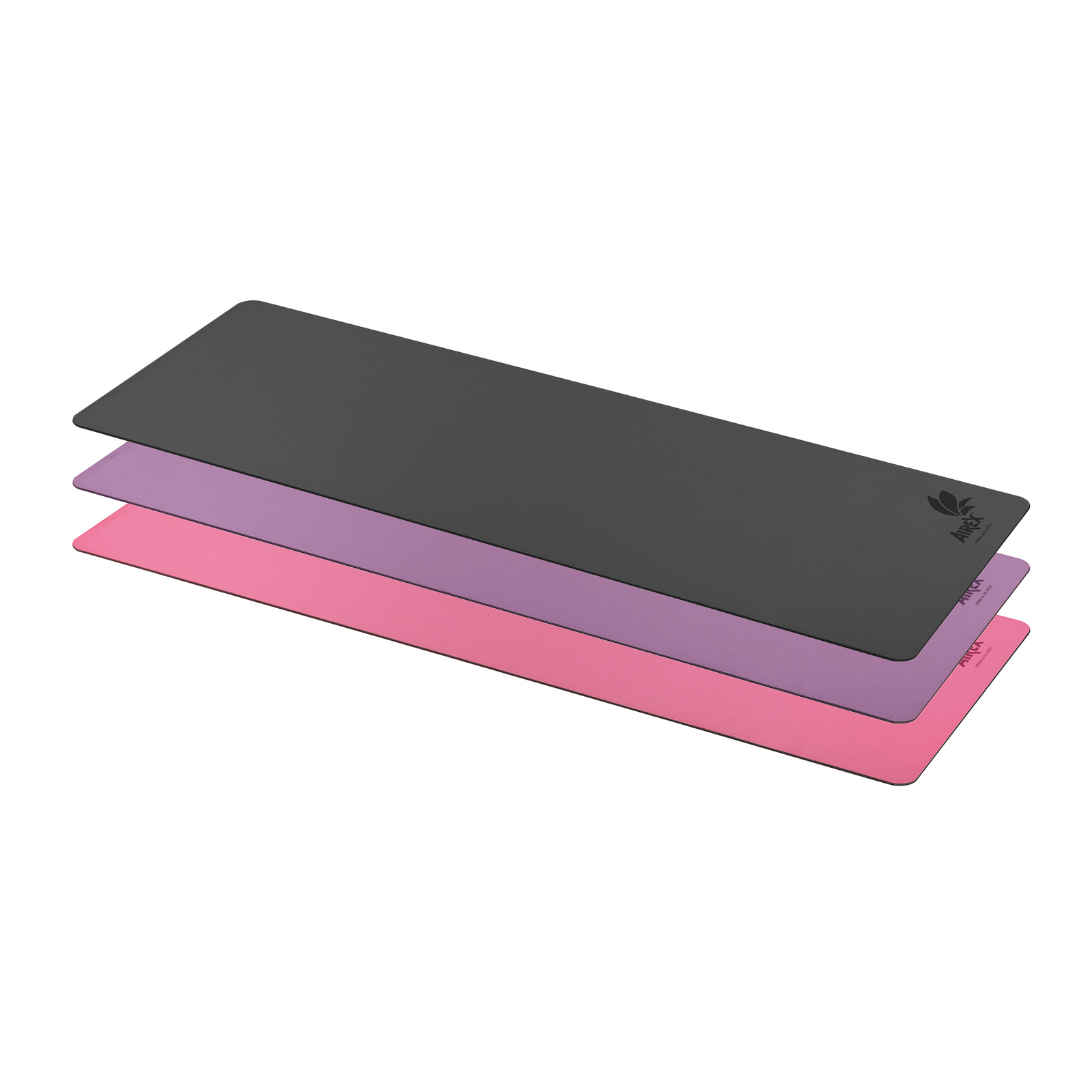 Gruppenbild Airex Yoga Line Grip Mat Pink Lila Anthrazit