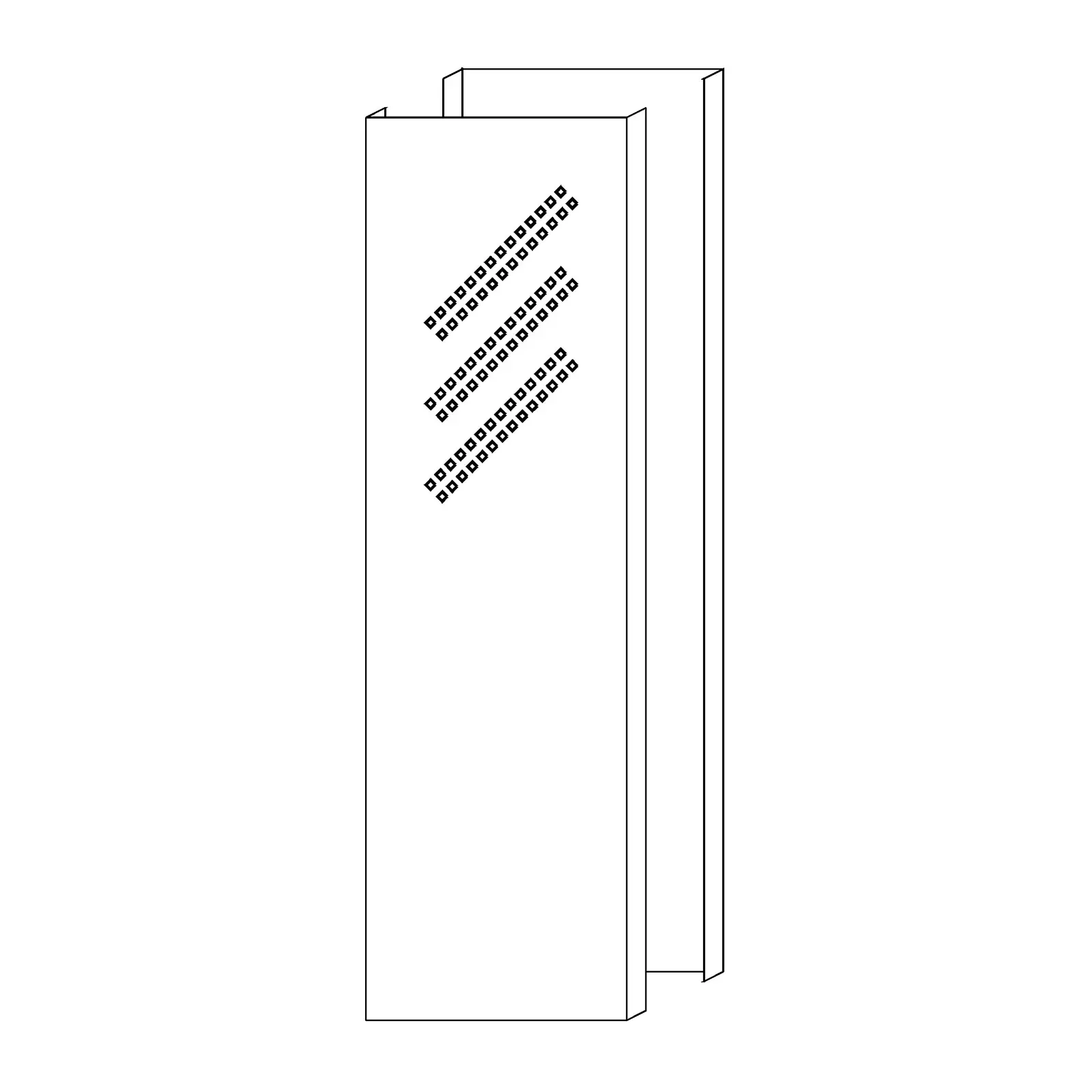 Hammerbacher Tischfußblende für B-Serie eingreifend technische Zeichnung Hammerbacher Tischfußblende für B-Serie eingreifend technische Zeichnung