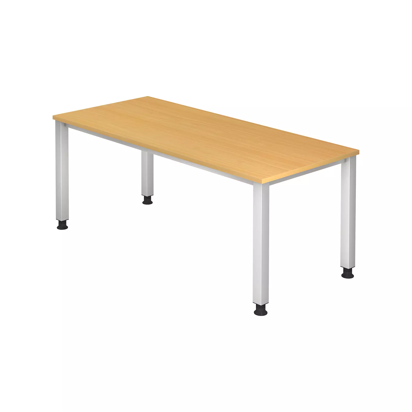 Hammerbacher Schreibtisch Q-Serie 180x80 cm Buche Produktbild Frontansicht