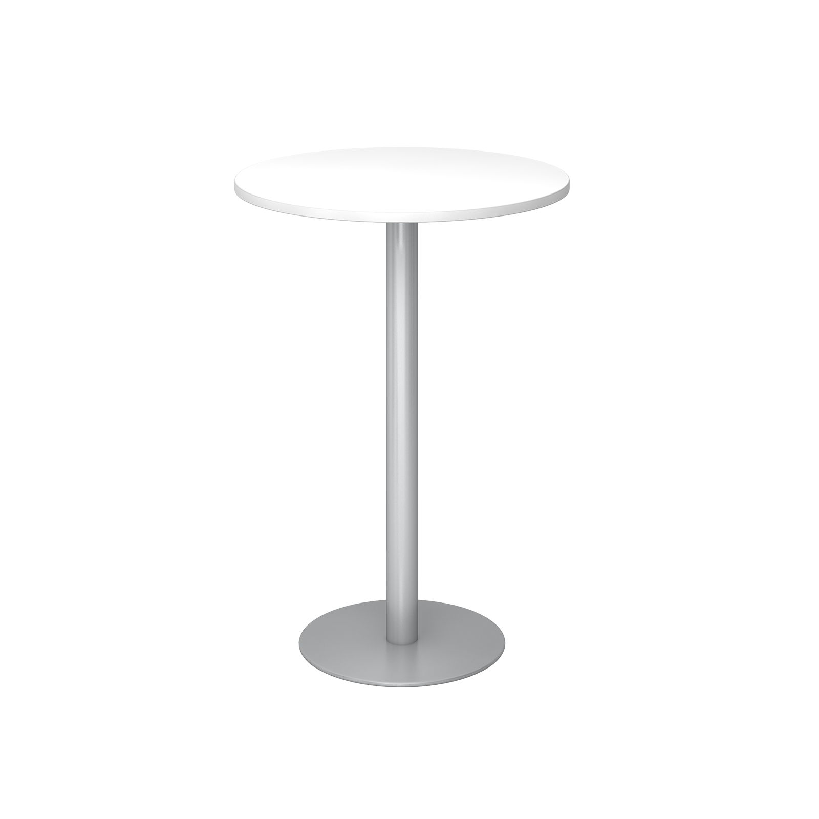 Hammerbacher Stehtisch STH08 Weiß Silber Produktbild Frontansicht Hammerbacher Stehtisch STH08 Weiß Silber Produktbild Frontansicht