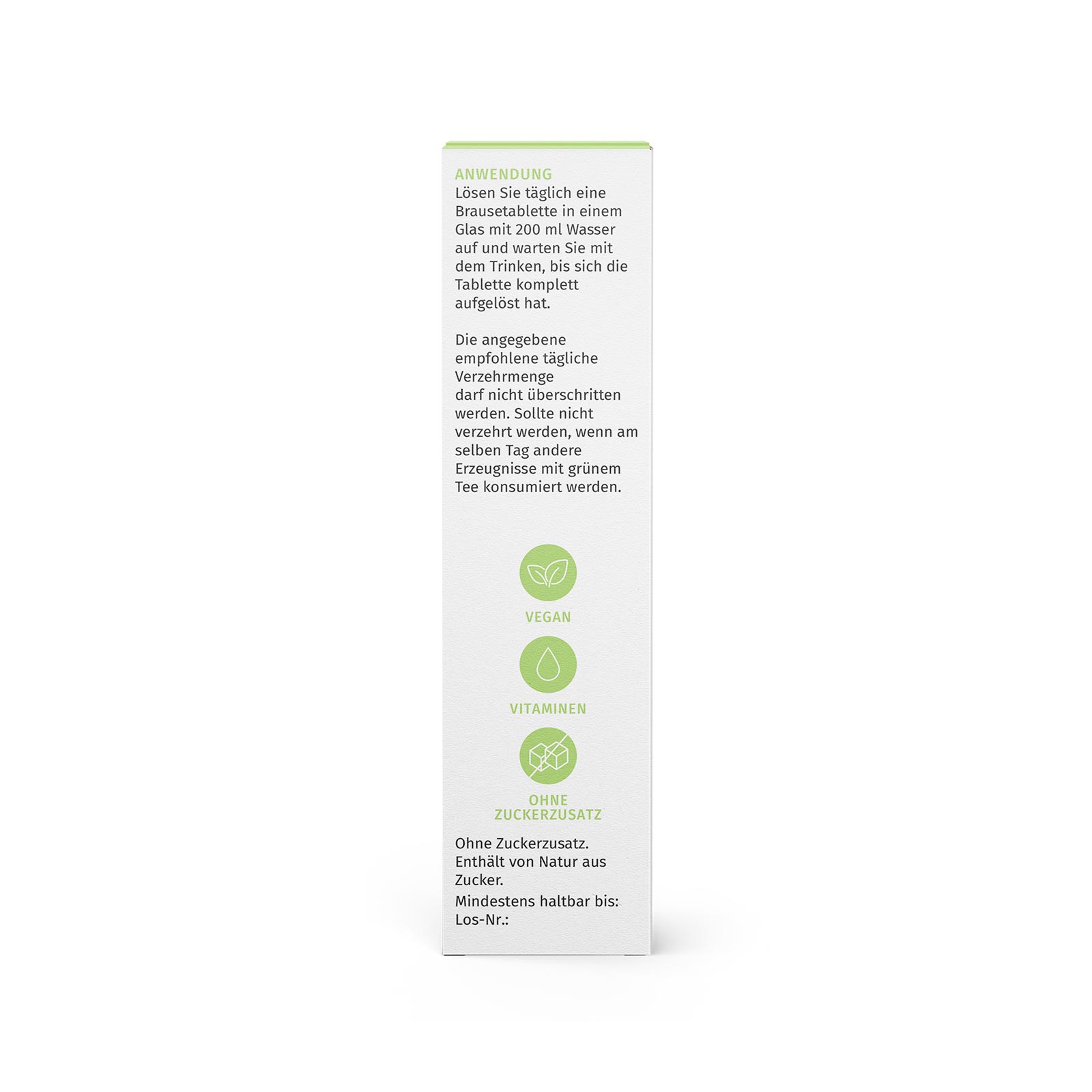 NutraLinea SuperGreens Seitenansicht NutraLinea SuperGreens Seitenansicht