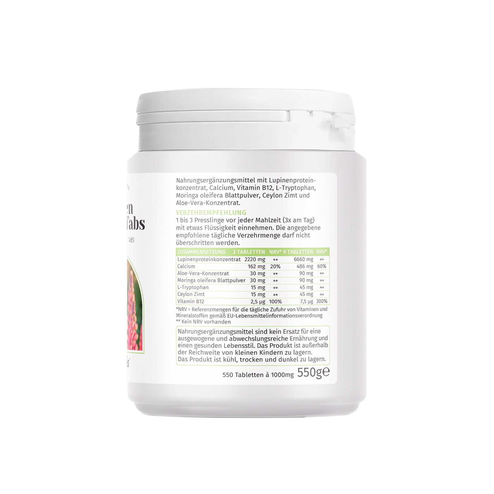 NutraLinea Lupinen Protein Tabs 550 rechts NutraLinea Lupinen Protein Tabs 550 rechts