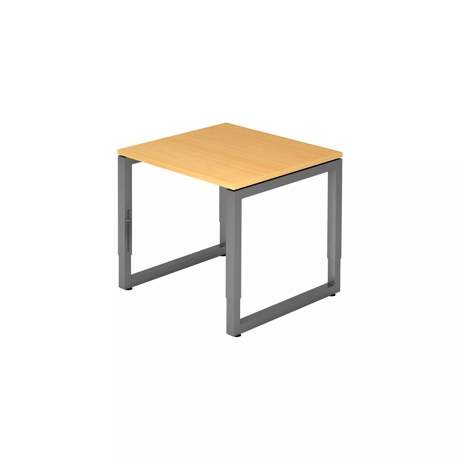 Hammerbacher Schreibtisch R-Serie 80x80 cm Buche Gestellfarbe Graphit Produktbild Frontansicht Hammerbacher Schreibtisch R-Serie 80x80 cm Buche Gestellfarbe Graphit Produktbild Frontansicht