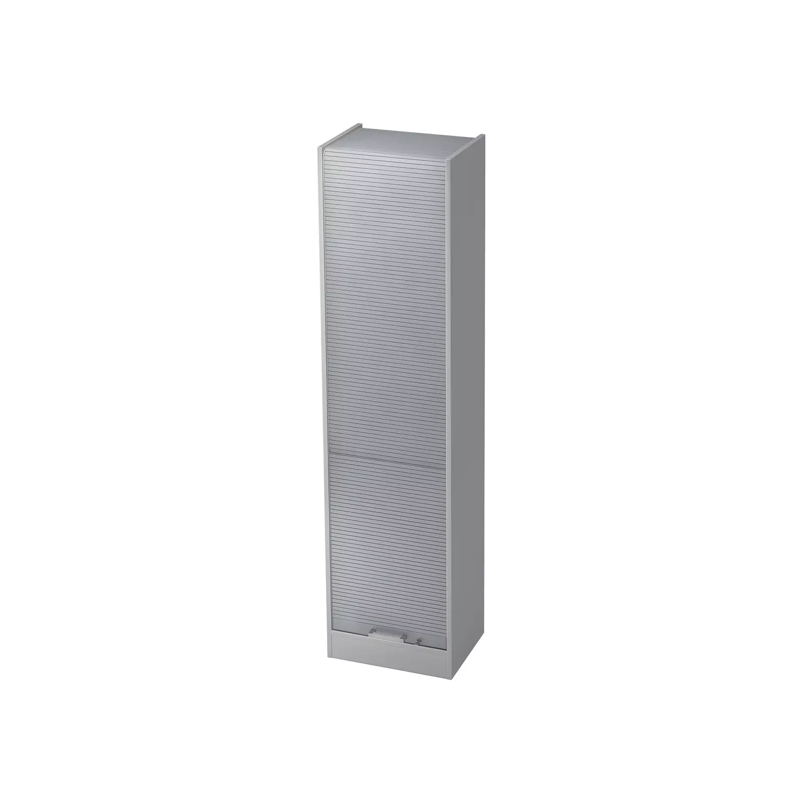 Hammerbacher Rollladenschrank 5 OH schmal Schrankwandsystem Solid Grau Chromgriff Produktbild Frontansicht