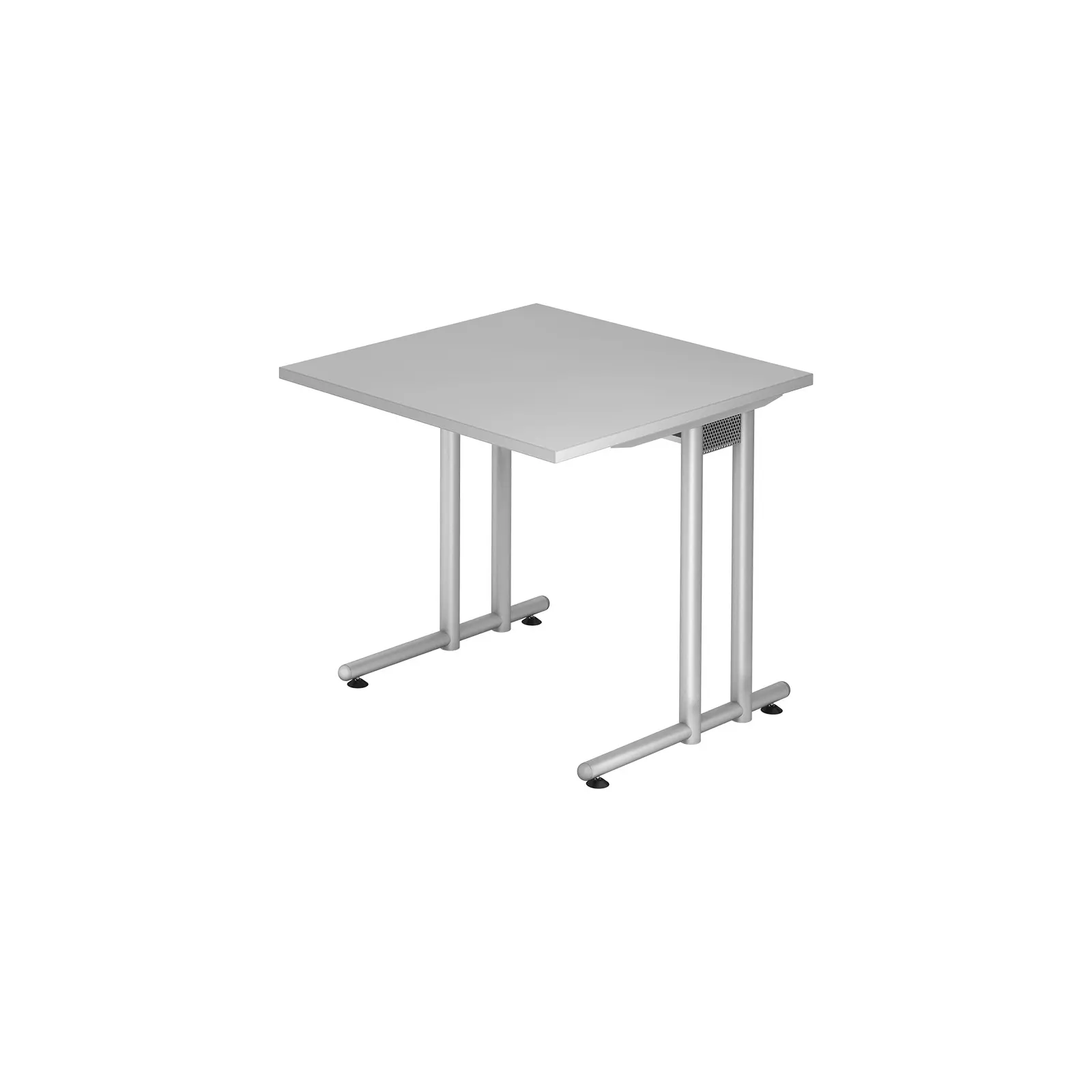 Hammerbacher Schreibtisch N-Serie 80x80 cm Grau Produktbild Frontansicht