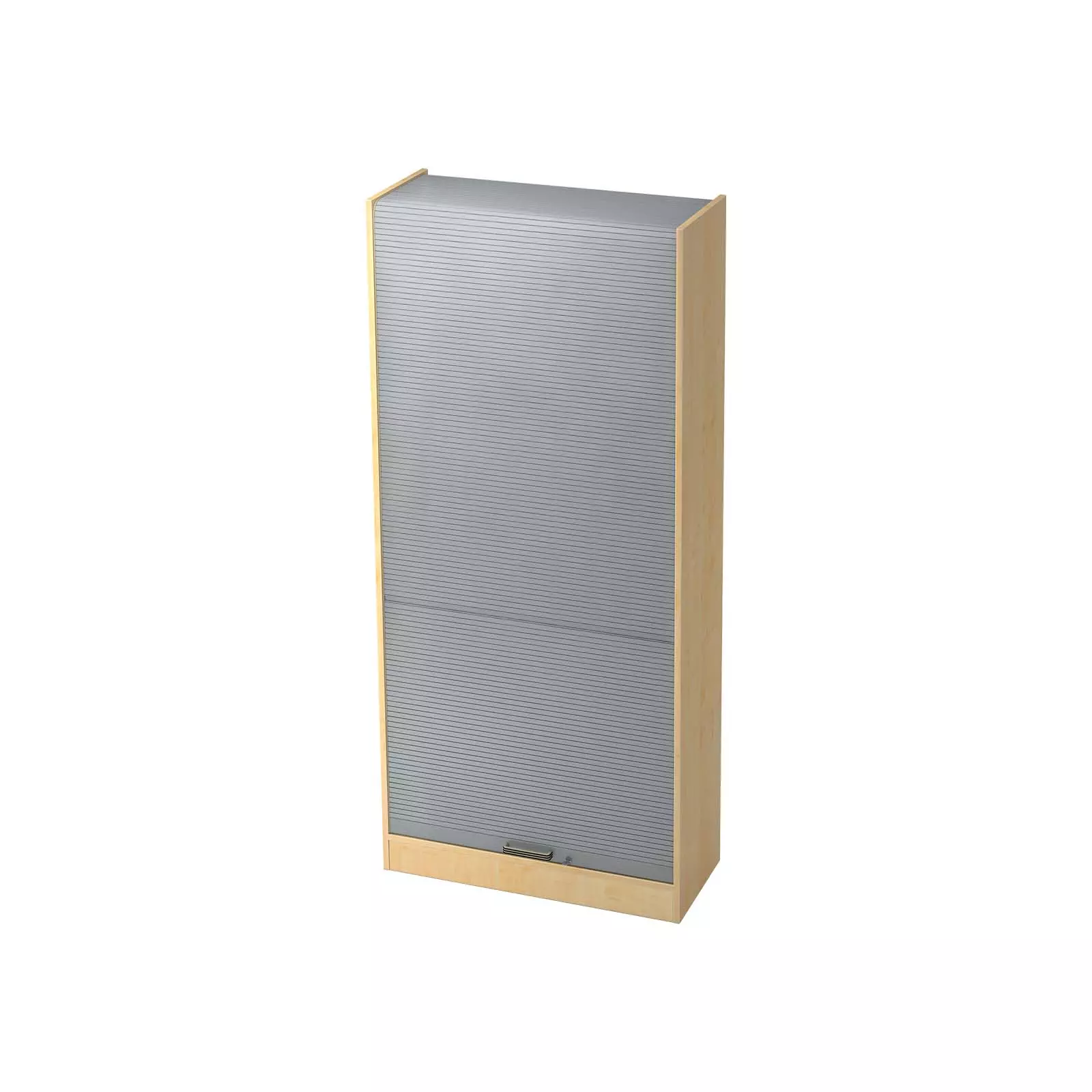 Hammerbacher Rollladenschrank 5 OH breit Schrankwandsystem Solid Ahorn Streifengriff Produktbild Frontansicht Hammerbacher Rollladenschrank 5 OH breit Schrankwandsystem Solid Ahorn Streifengriff Produktbild Frontansicht