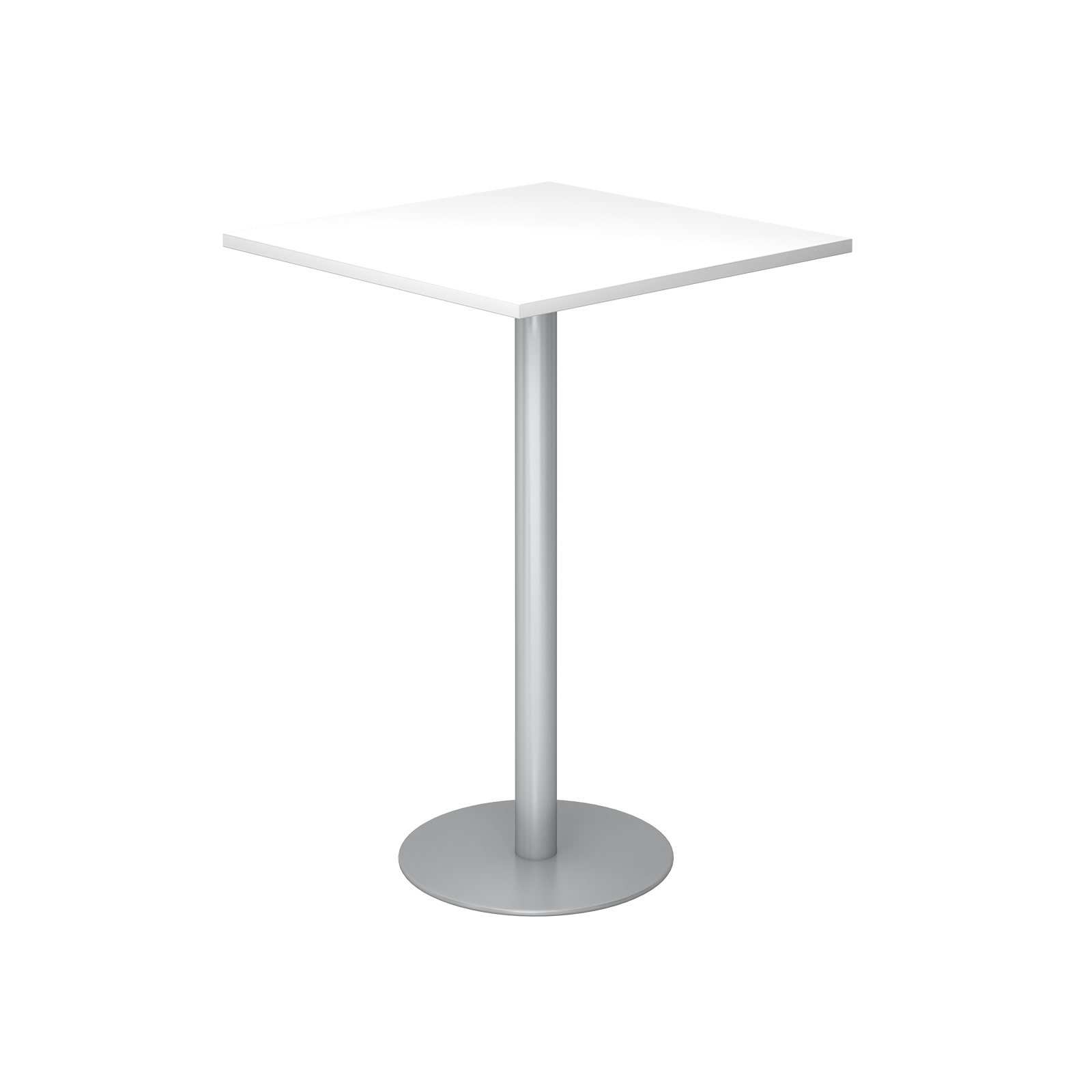 Hammerbacher Stehtisch STH88 Weiß Silber Produktbild Frontansicht Hammerbacher Stehtisch STH88 Weiß Silber Produktbild Frontansicht
