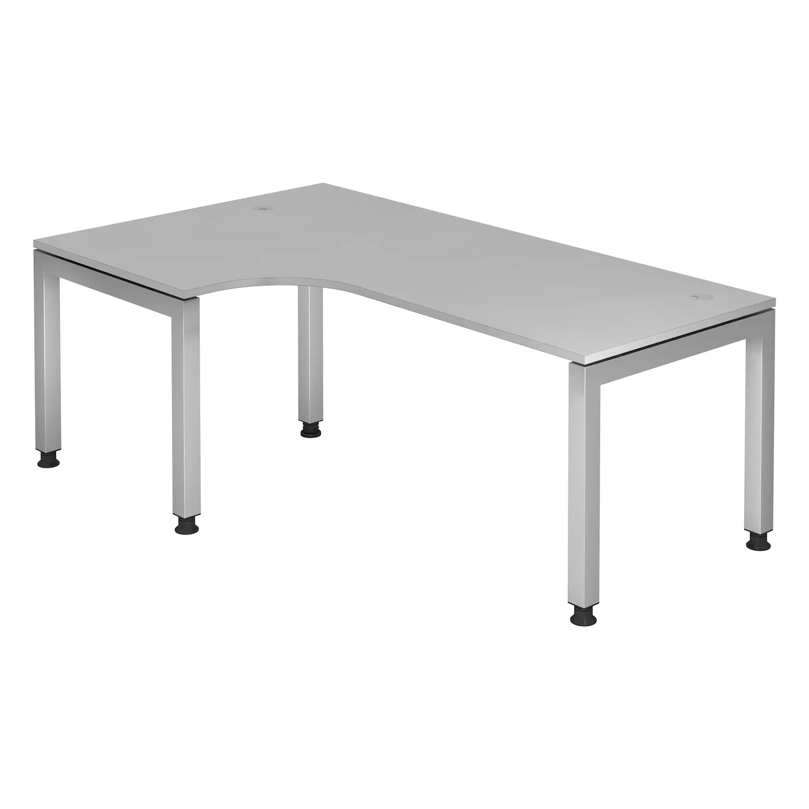Hammerbacher Schreibtisch J-Serie 200x120 cm Grau Produktbild Frontansicht