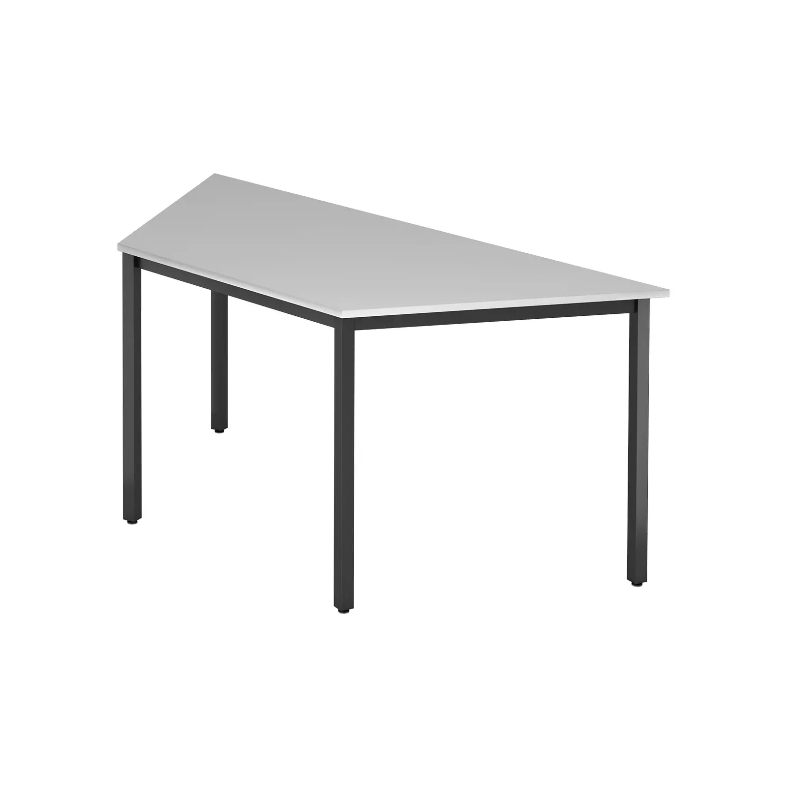 Hammerbacher Konferenztisch D-Serie 160x69 cm Tischfuß rechteckig Schwarz Grau Produktbild Frontansicht