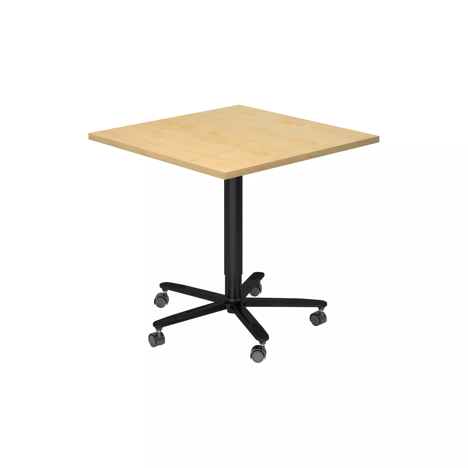 Hammerbacher Säulenhubtisch ST88 höhenverstellbar Ahorn Gestellfarbe Schwarz Produktbild Frontansicht Hammerbacher Säulenhubtisch ST88 höhenverstellbar Ahorn Gestellfarbe Schwarz Produktbild Frontansicht