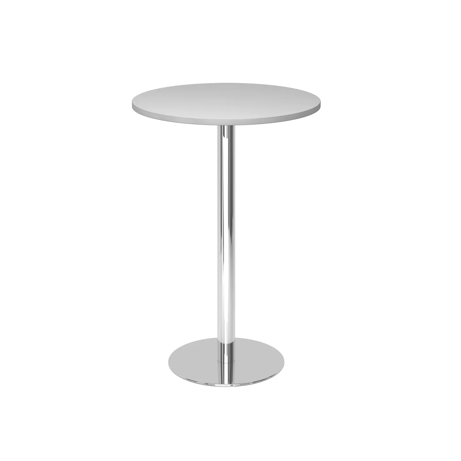 Hammerbacher Stehtisch STH08 Grau Chrom Produktbild Frontansicht