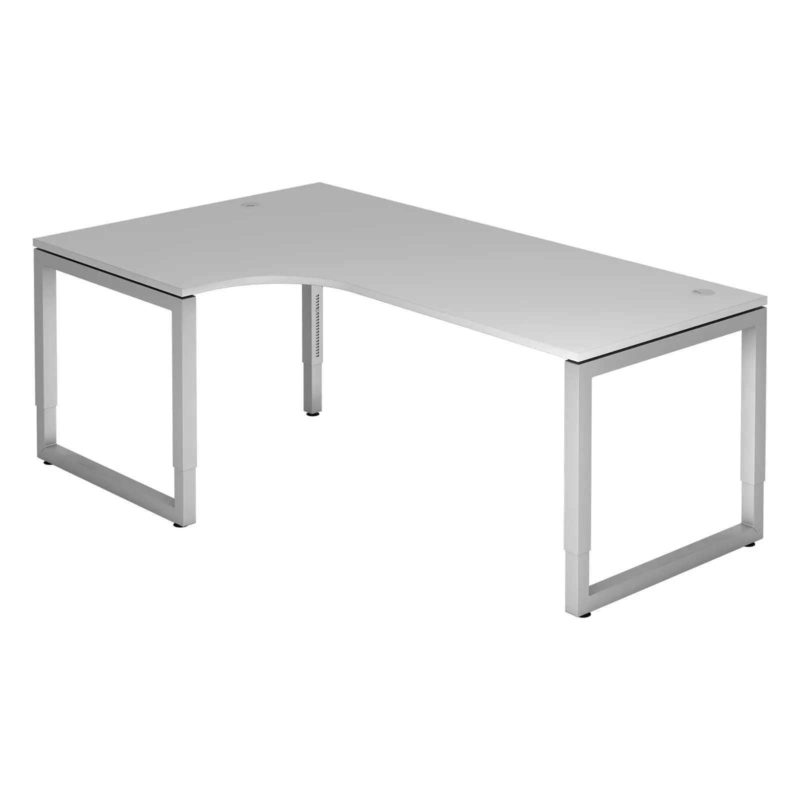 Hammerbacher Schreibtisch R-Serie 200x120 cm Grau Gestellfarbe Silber Produktbild Frontansicht Hammerbacher Schreibtisch R-Serie 200x120 cm Grau Gestellfarbe Silber Produktbild Frontansicht
