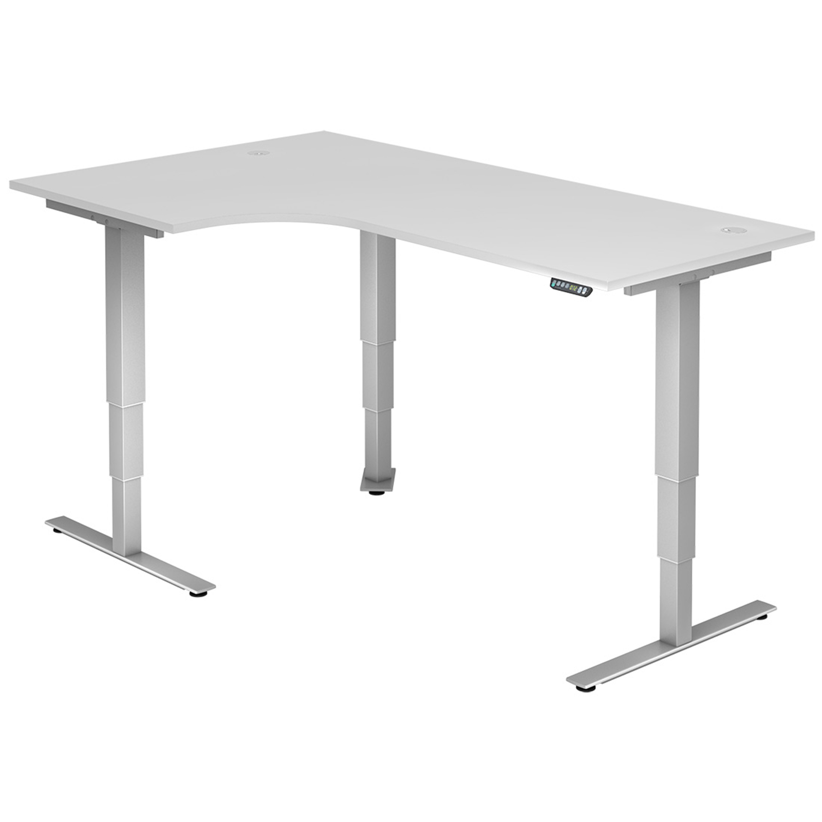 Ergo Winkel-Tischgestell Version 4 Silber, elektrisch
