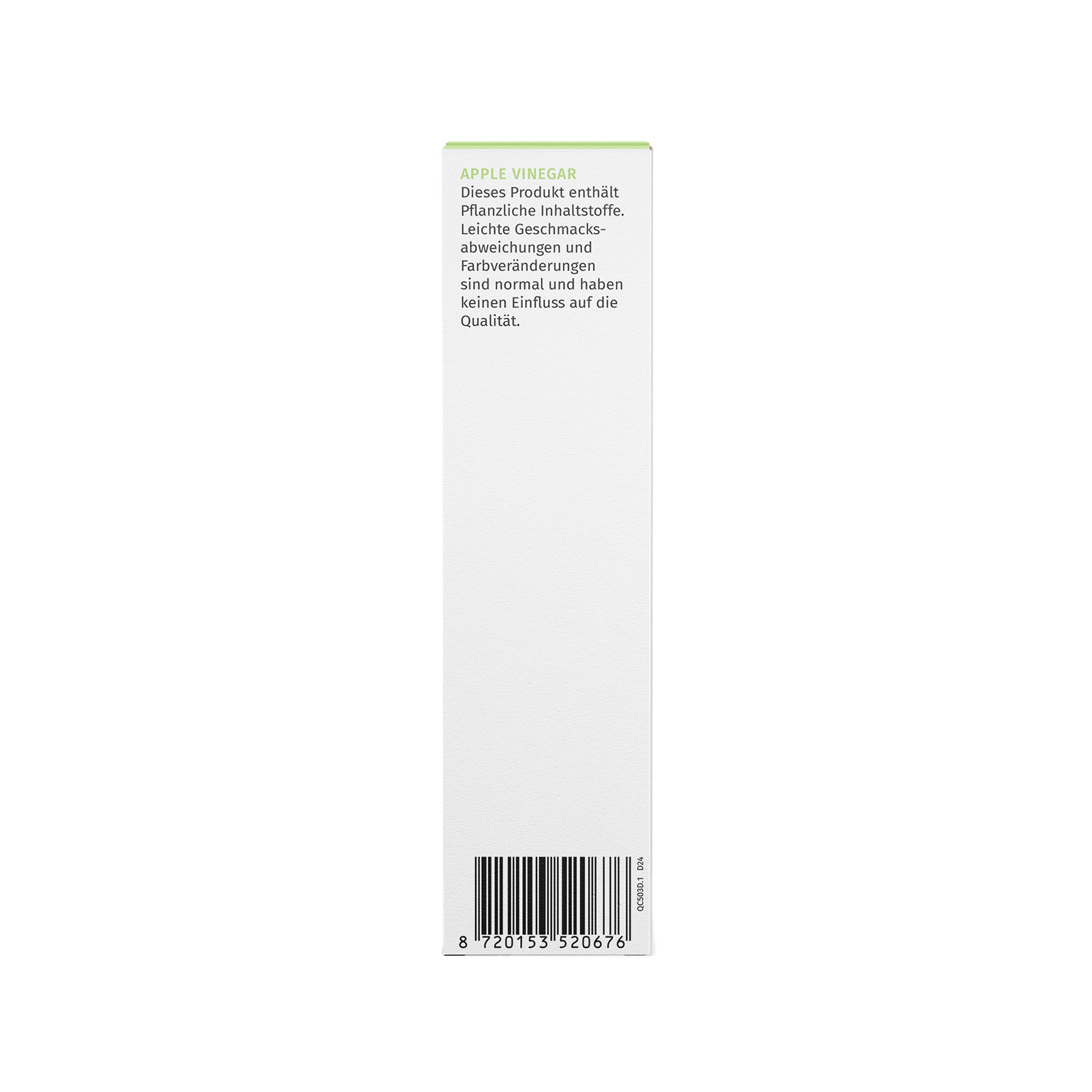 NutraLinea Apple Vinegar Schwarze Johannisbeere Seitenansicht