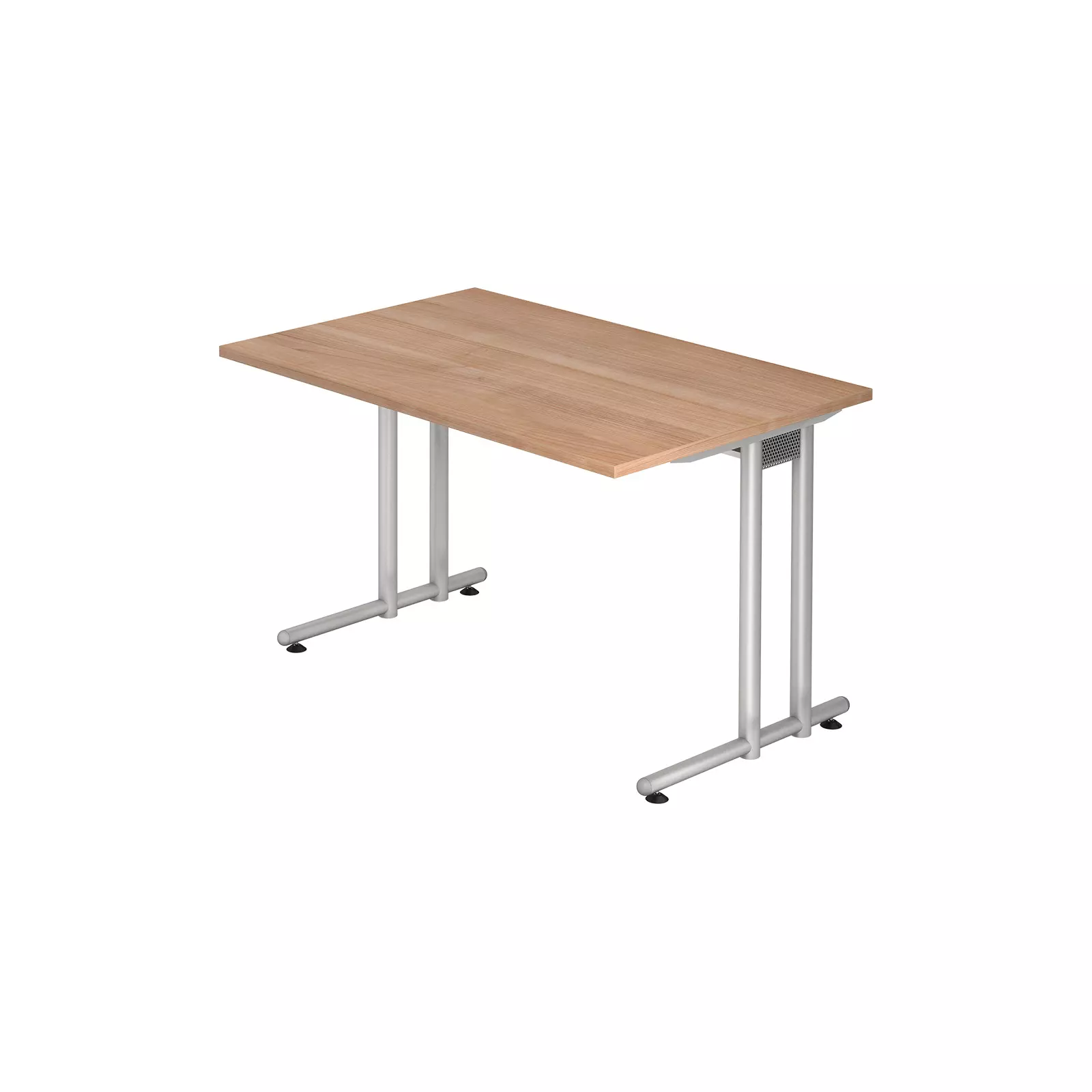 Hammerbacher Schreibtisch N-Serie 120x80 cm Nussbaum Produktbild Frontansicht